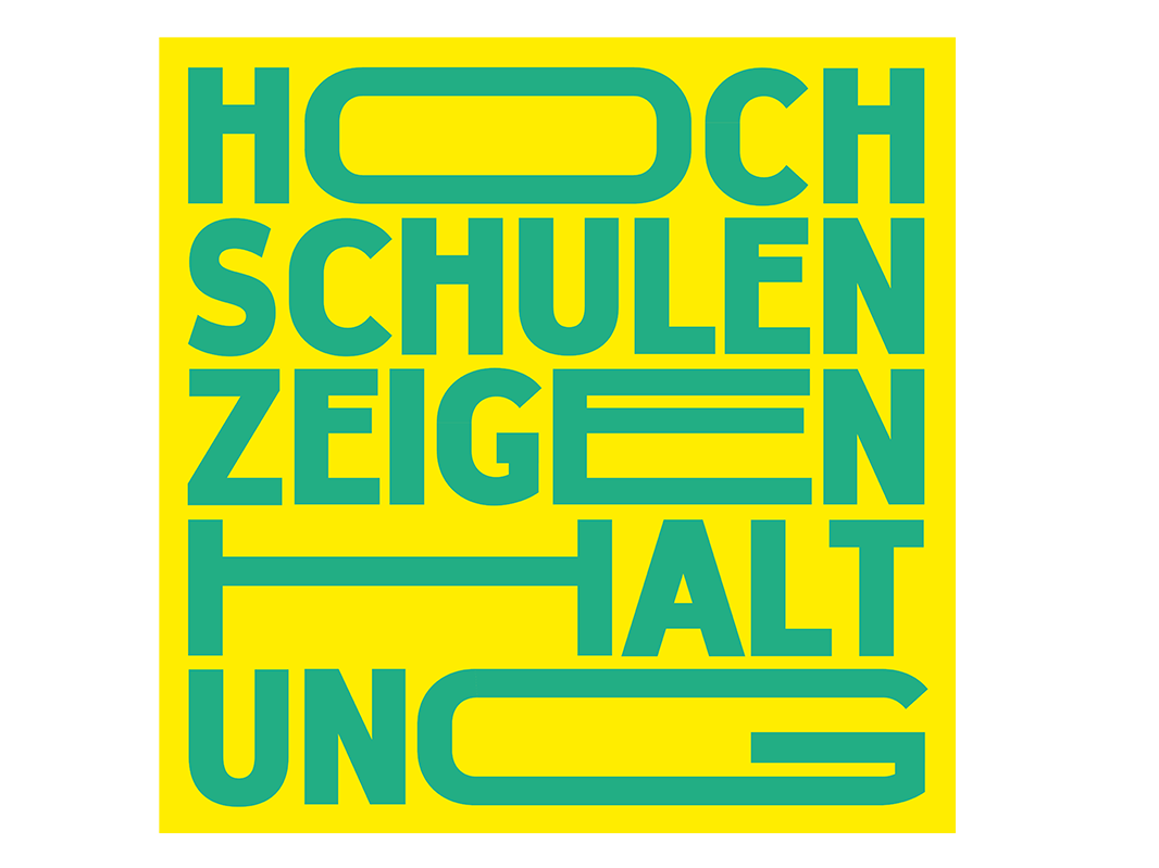 Claim der Kampagne Hochschulen zeigen Haltung 